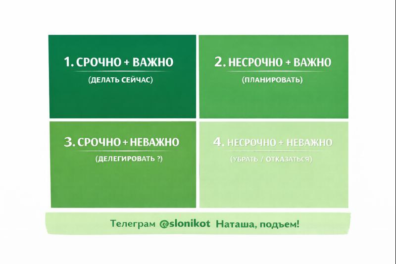 Матрица Эйзенхауэра – квадратики, которые я люблю image preview